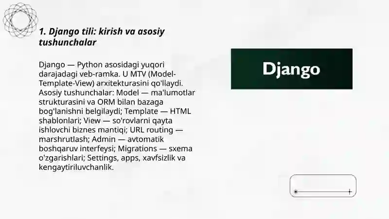 Django tili 3