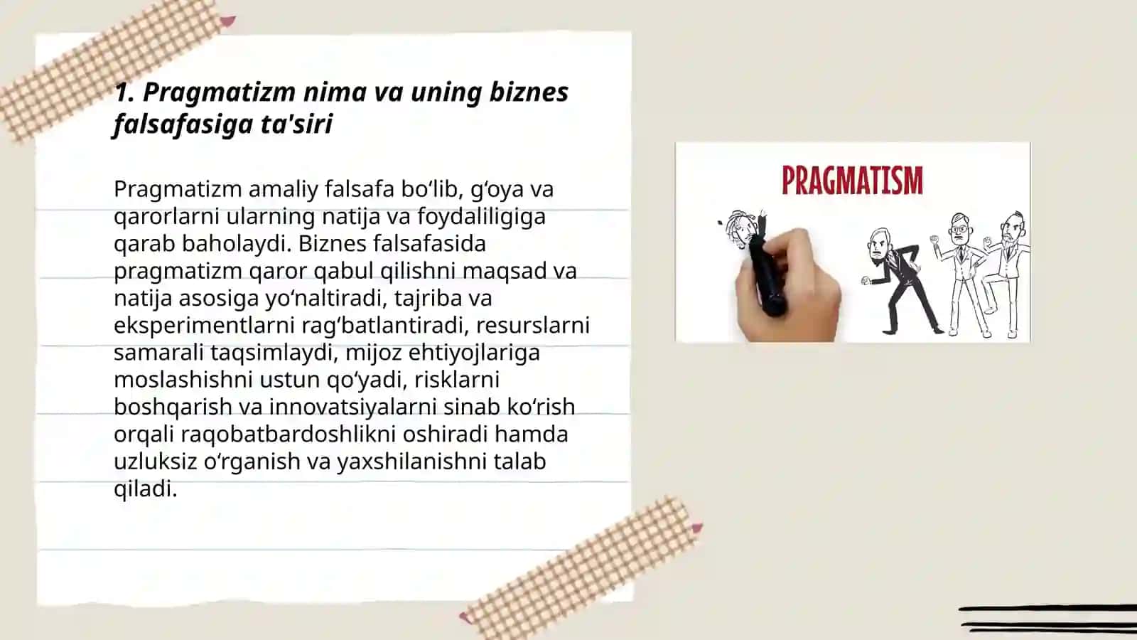 Pragmatizm biznes falsafasi sifatida 3