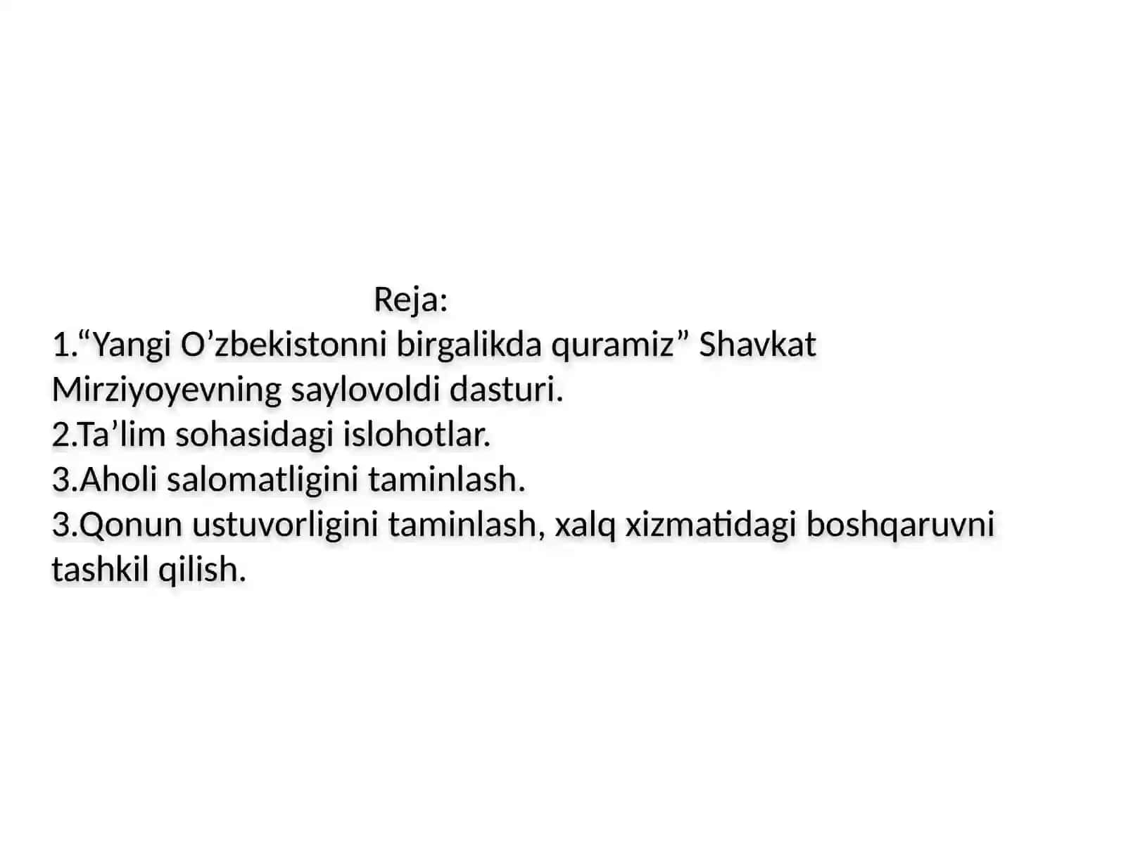Yangi O'zbekistonni birgalikda quramiz 3