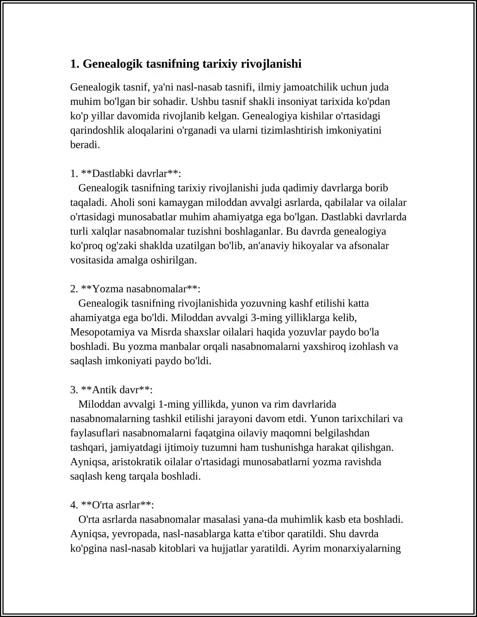 TILLARNING GENEALOGIK TASNIFI 3