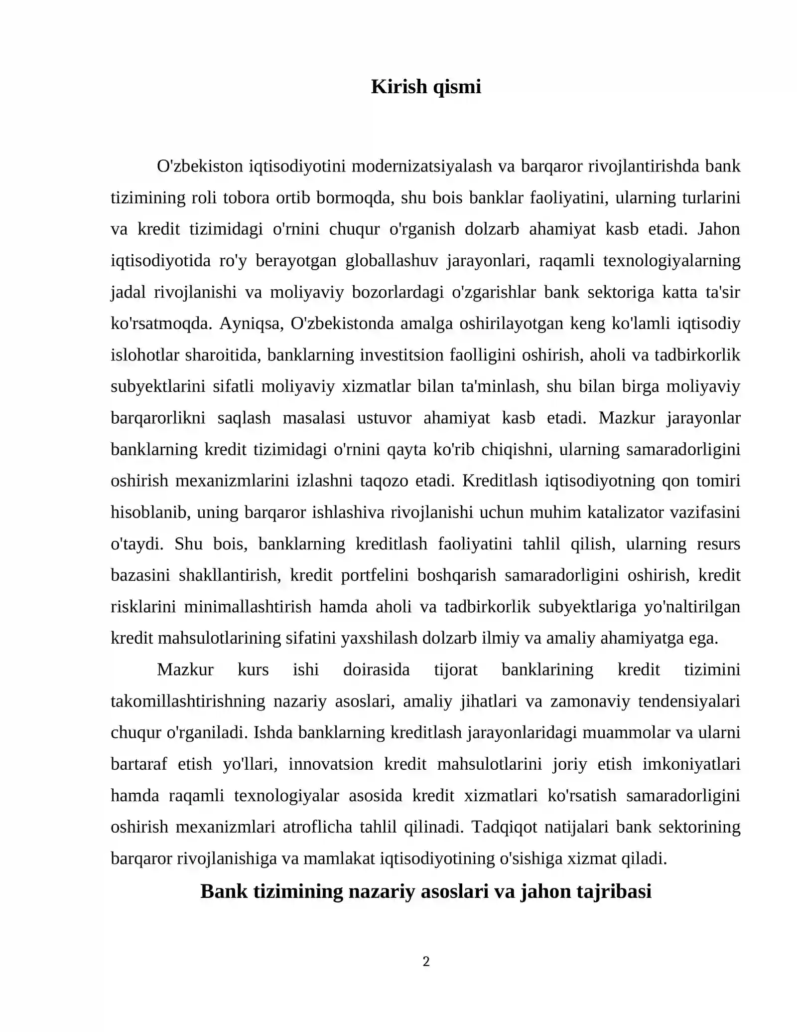 Banklar ularning turlari va kredit tizimidagi roli 3