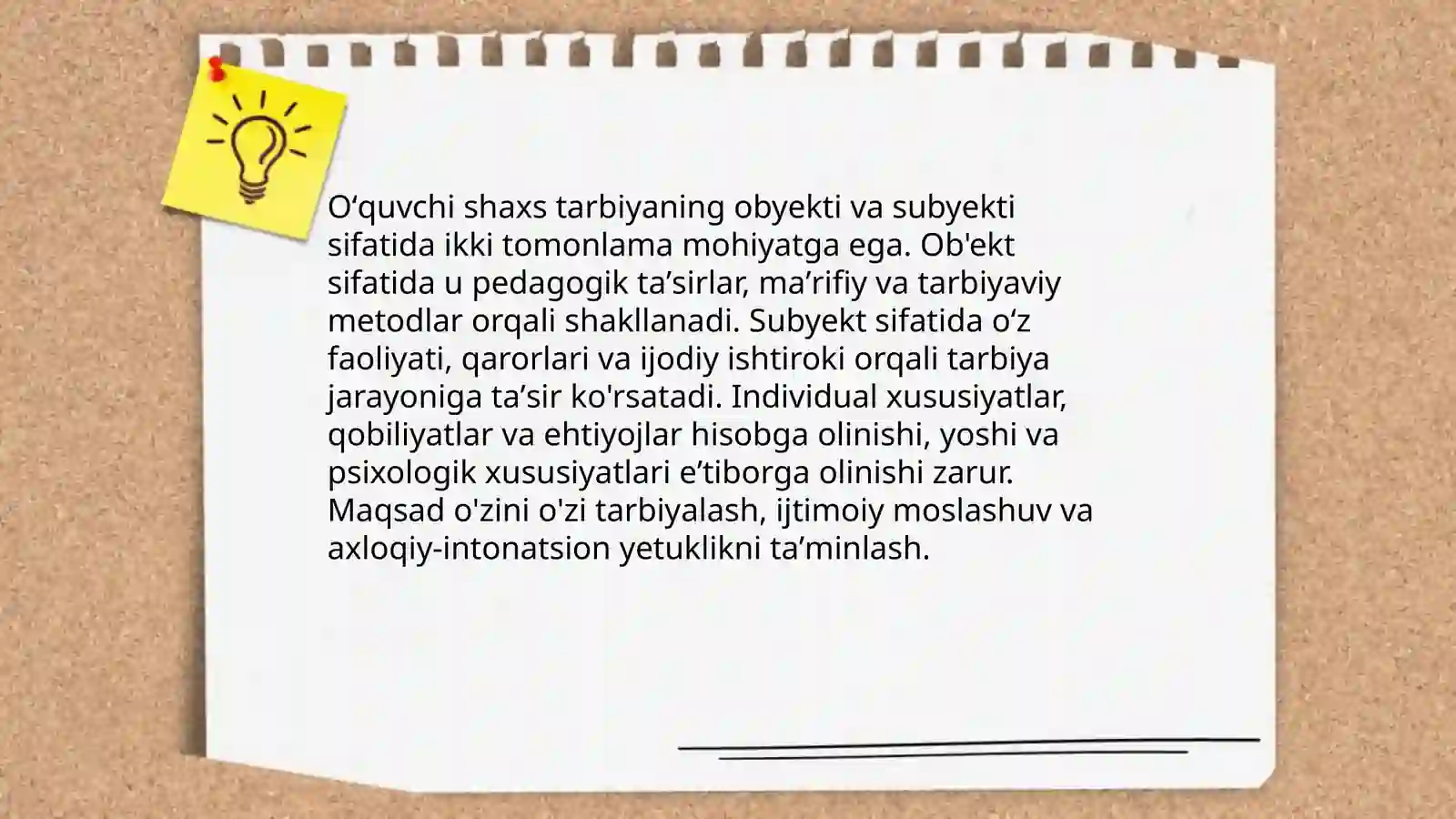 Oʻquvchi shaxsi tarbiyaning obyekti va subyekti sifatida 3