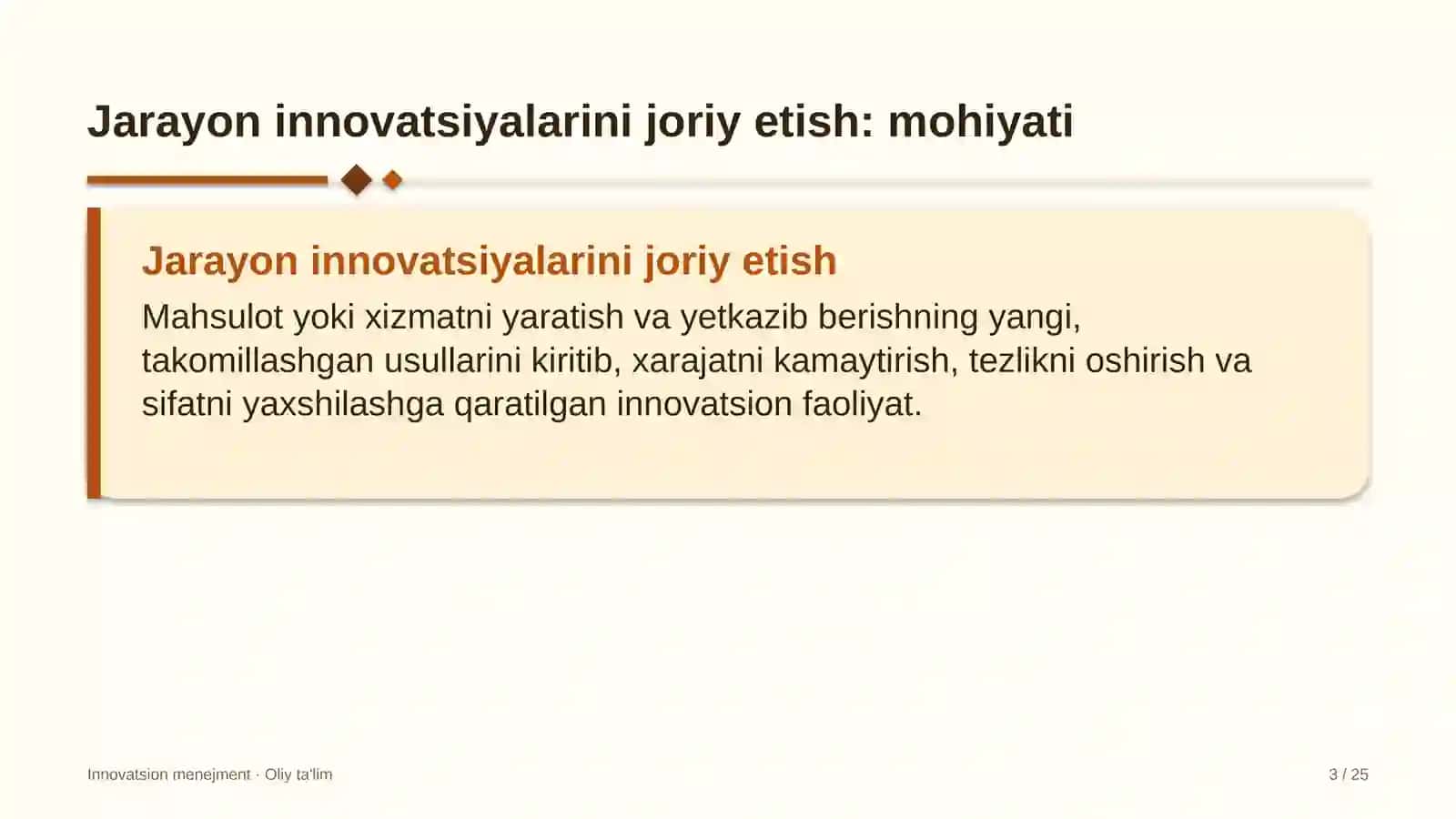 bolalar o'yin markazlarida jarayon innovatsiyalarini joriy etish 8382 3