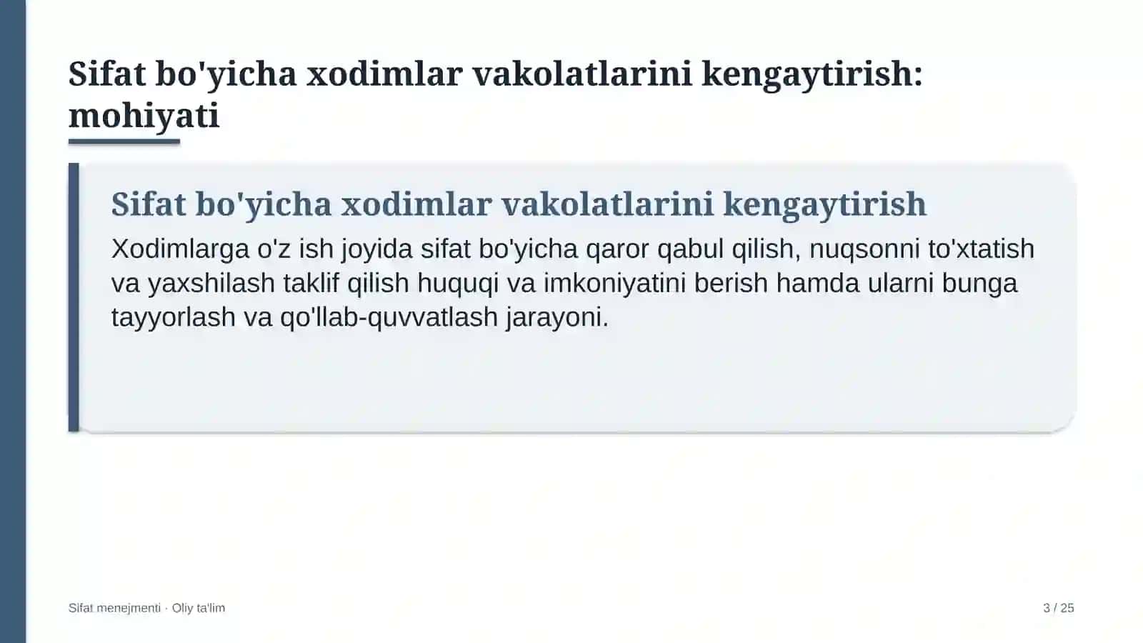 axborot texnologiyalari sohasida sifat bo'yicha xodimlar vakolatlarini kengaytirish 5282 3