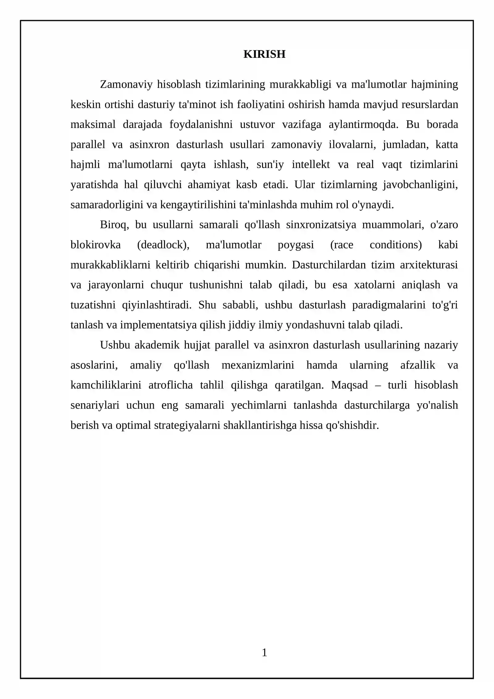 Parallel va asinxron dasturlash usullari 3