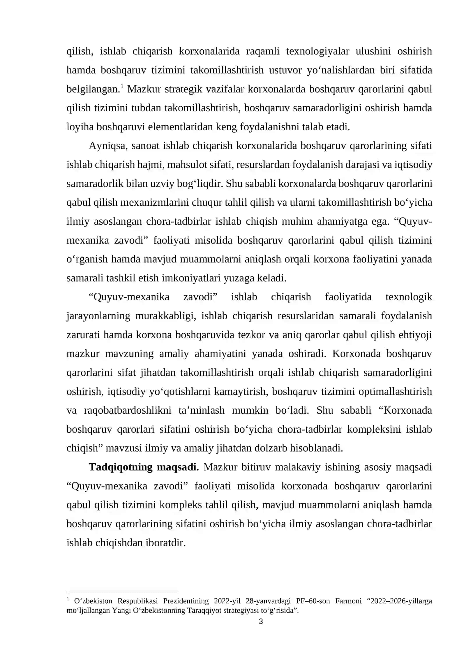 Quyuv-Mexanika Zavodi Boshqaruv Qarorlari Sifatini Oshirish Bo‘yicha Chora-Tadbirlar Kompleksini Ishlab Chiqish 3