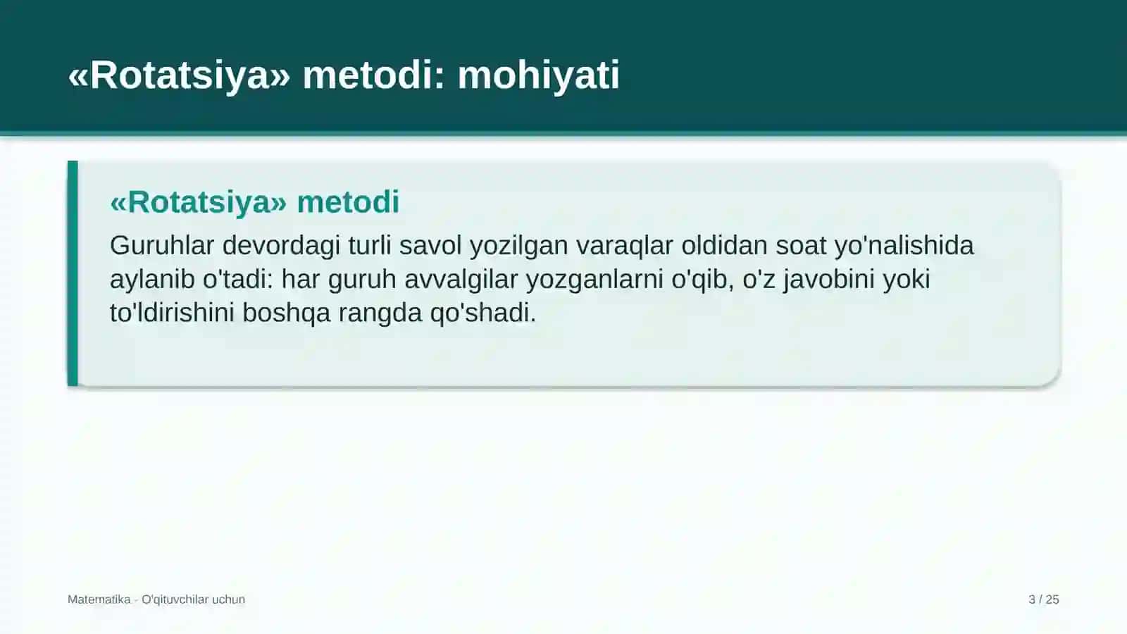 matematika darslarida rotatsiya metodidan foydalanish 3592 3