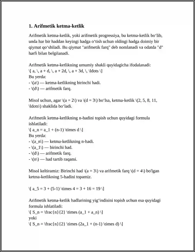 SONLAR KETMA-KETLIGI 3
