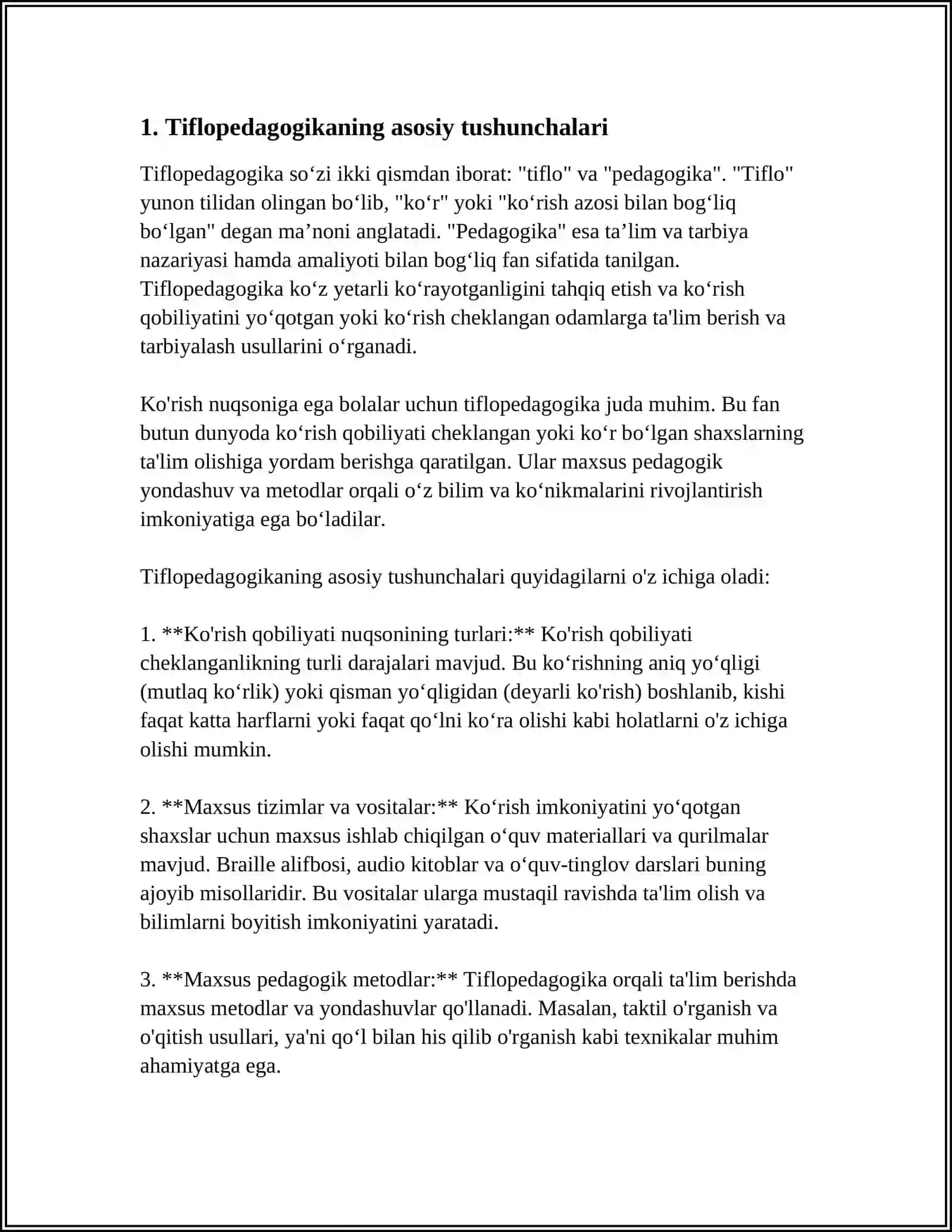 Tiflopedagogikaning predmeti maqsadi va vazifalari 3