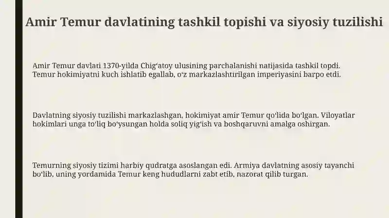 Amir Temur davlati 3