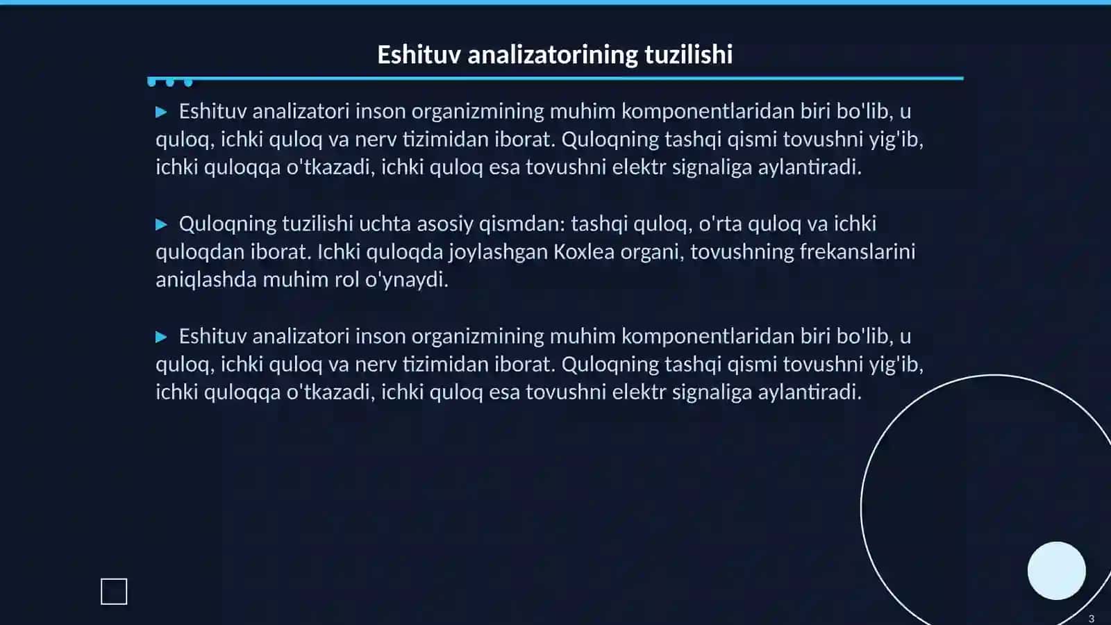 Eshituv va vestibular analizatorlar va ichki aʼzolarni oʻzaro bogʻliqligi 3
