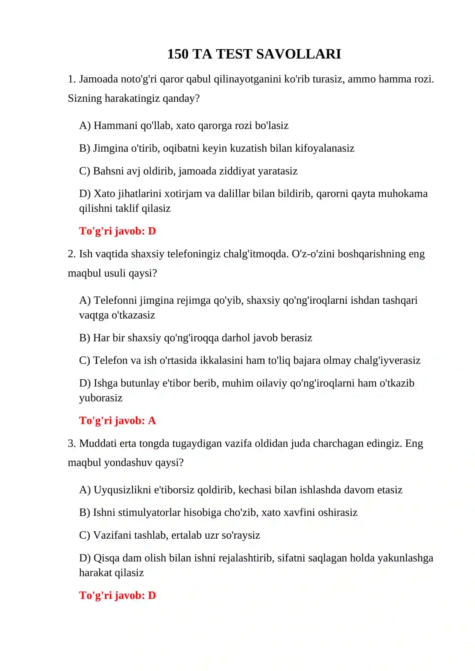 BOJXONA PSIXOLOGIK TESTLARI 3