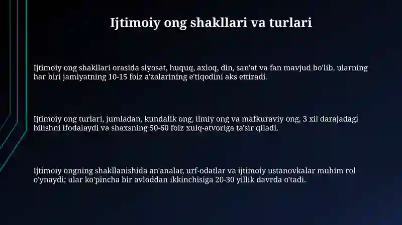 Ijtimoiy ong shakllari va turlari 3
