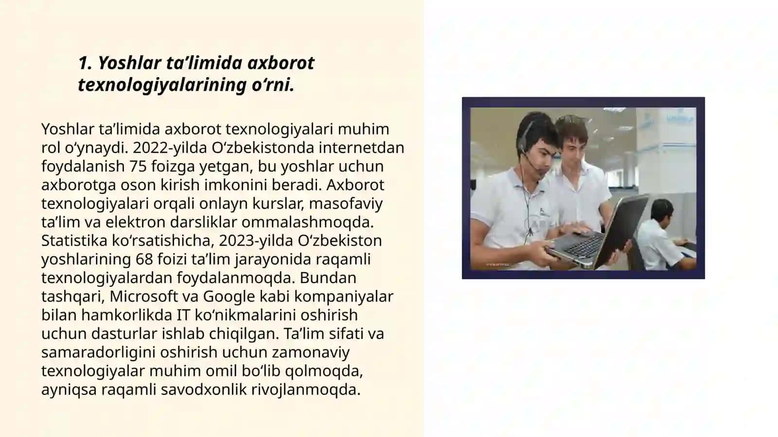 Yoshlar ta’lim-tarbiyasida zamonaviy axborot texnologiyalarning o‘rni va ahamiyati 3