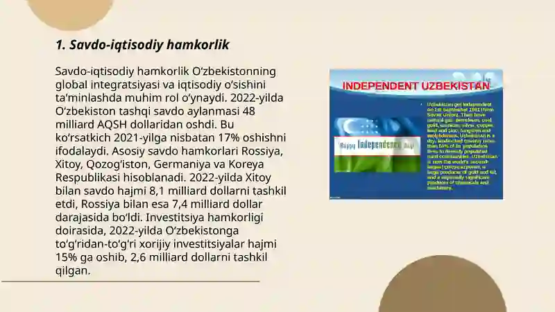 Oʻzbekiston va Rossiya Federatsiyasi o'rtasidagi aloqalar 3