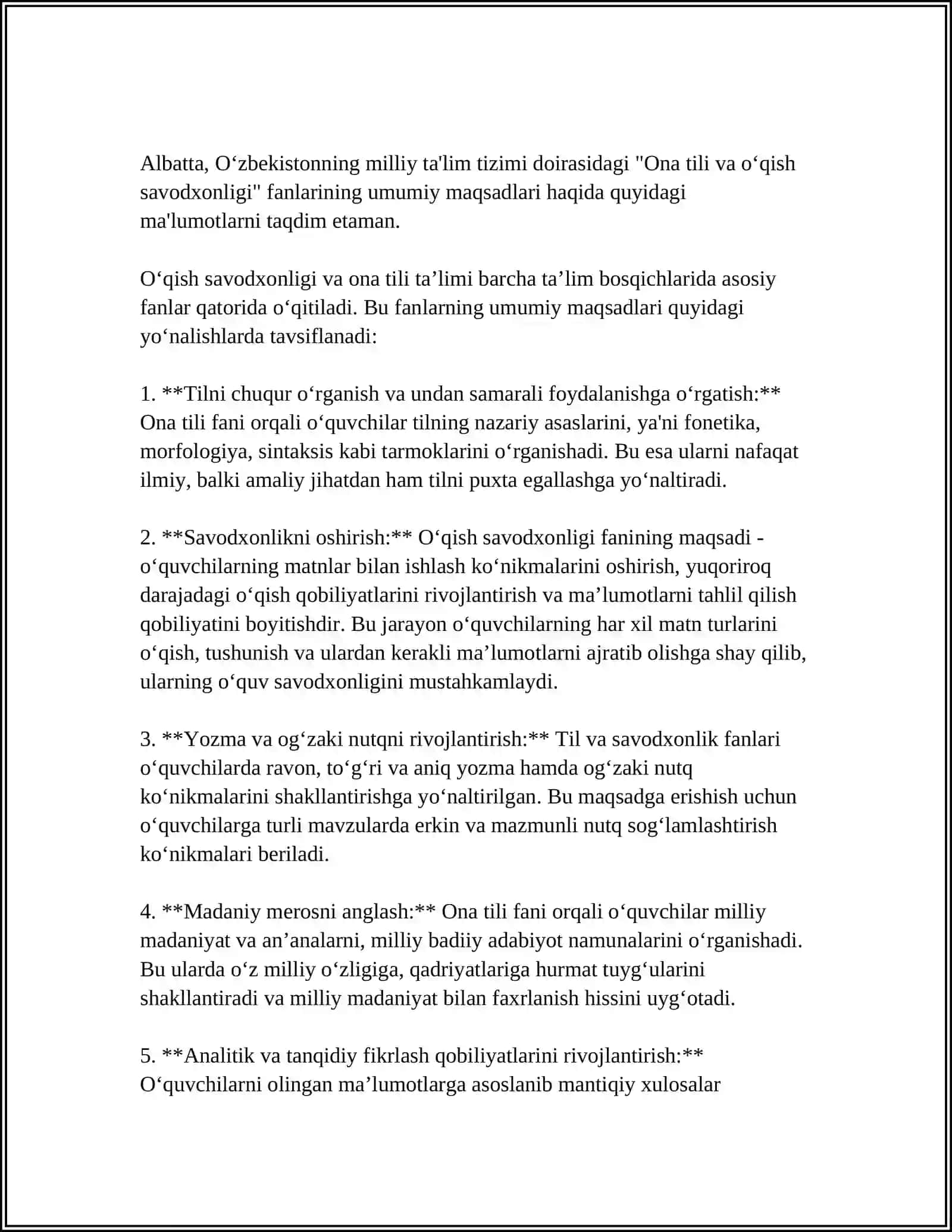 1-4-SINF ONA TILI VA OʻQISH SAVODXONLIGI FANI DASTURLARINING QIYOSIY TAHLILI 3