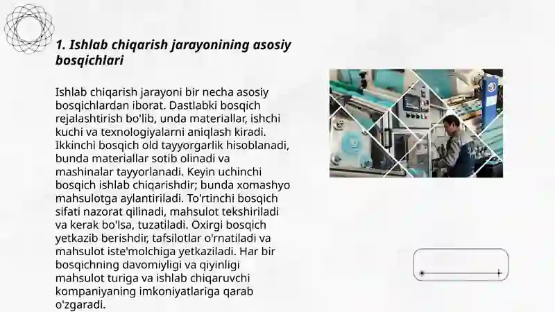 Ishlab chiqarish jarayoni va uning natijalari 3