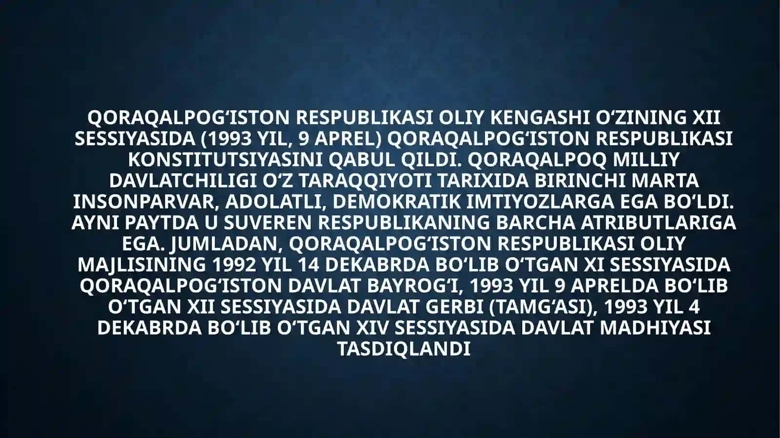 Mustaqillik yillarida Qoraqolpogiston Respublikasi 3