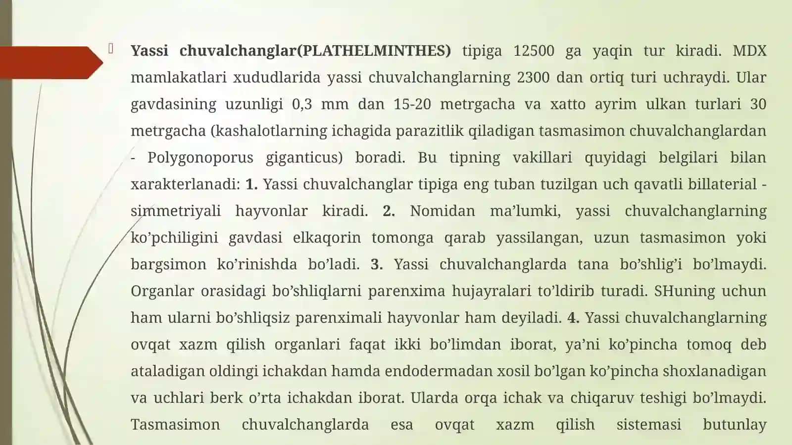 Odam va hayvonlarda parazitlik qiluvchi so'rg'ichlilar sinfi vakillarining biologik xususiyatlari 3