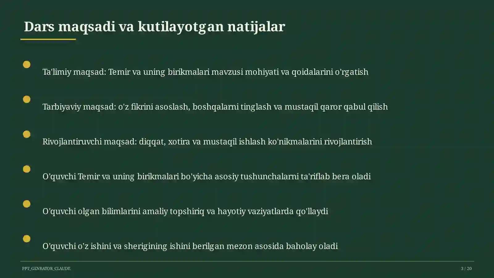 Temir va uning birikmalari (9-sinf) 3