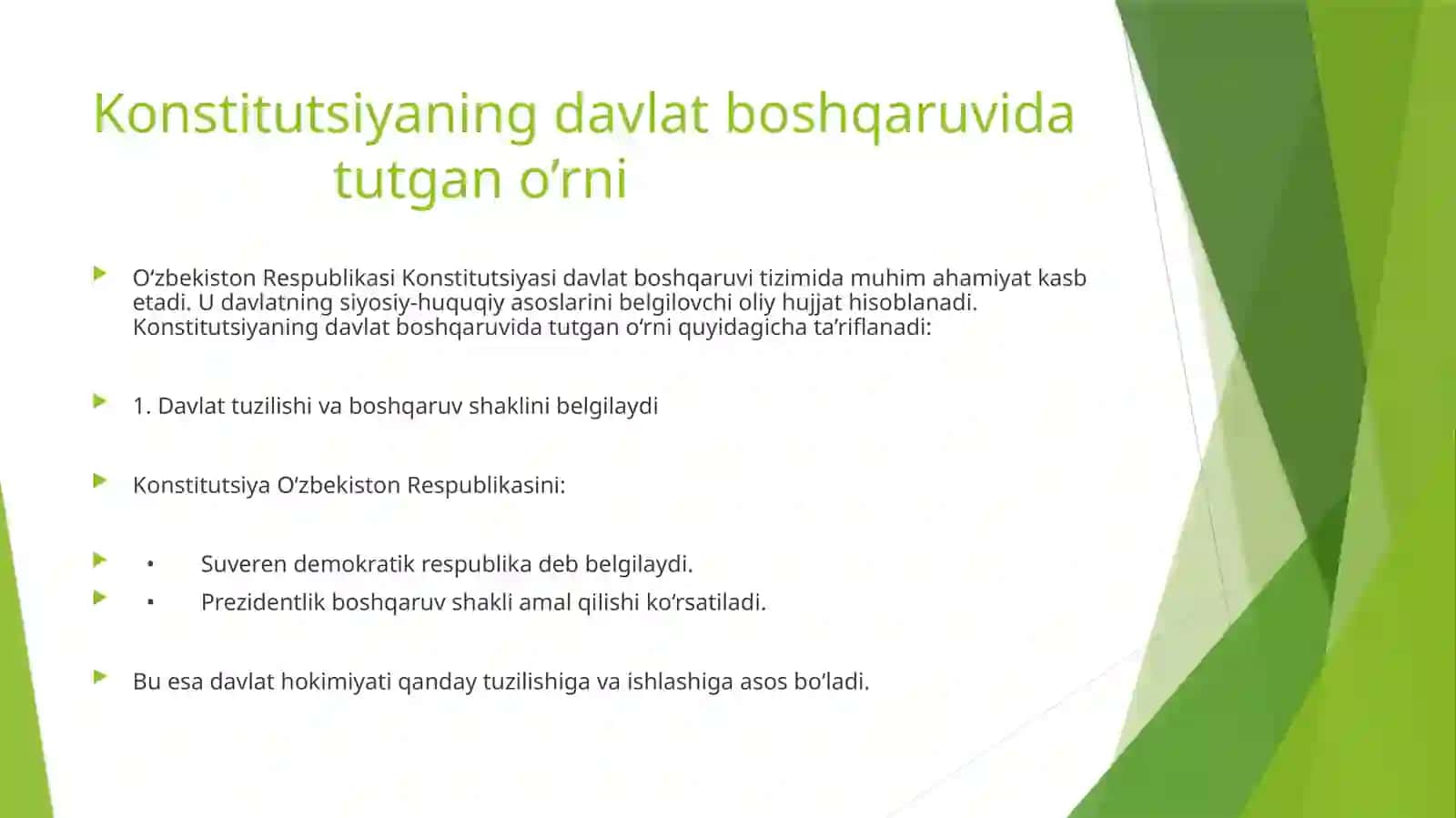 O'zbekiston Respublikasi Konstitutsiyasiga o'zgartirish va qo’shimchalar kiritish tartibi (2) 3