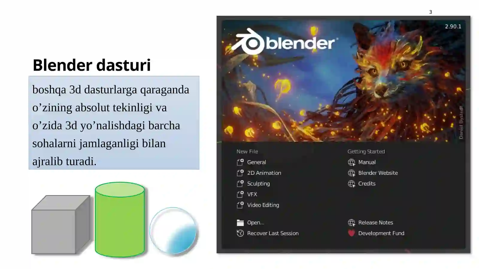 Blender xususiyatlari 3