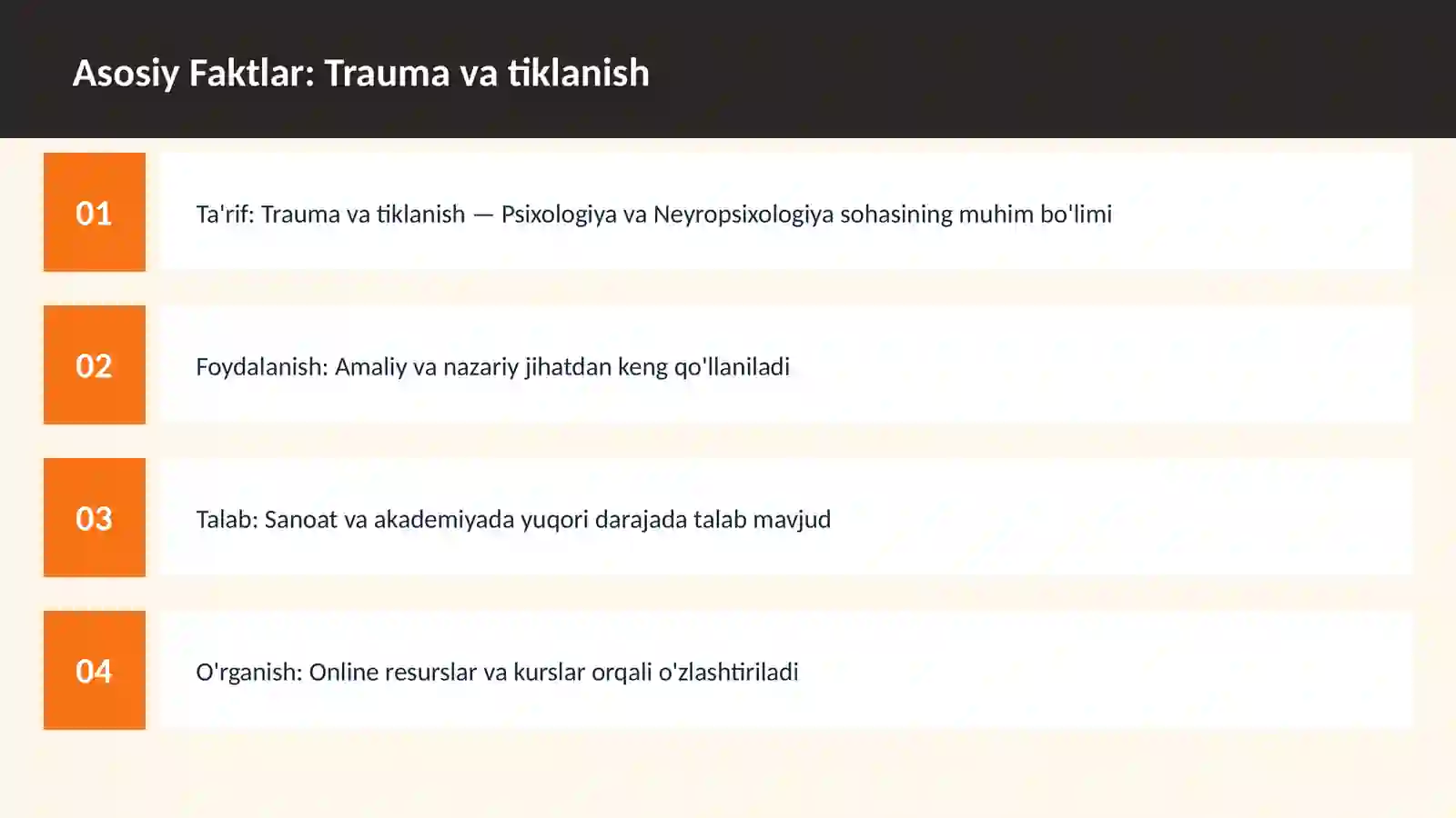 Trauma va tiklanish 3