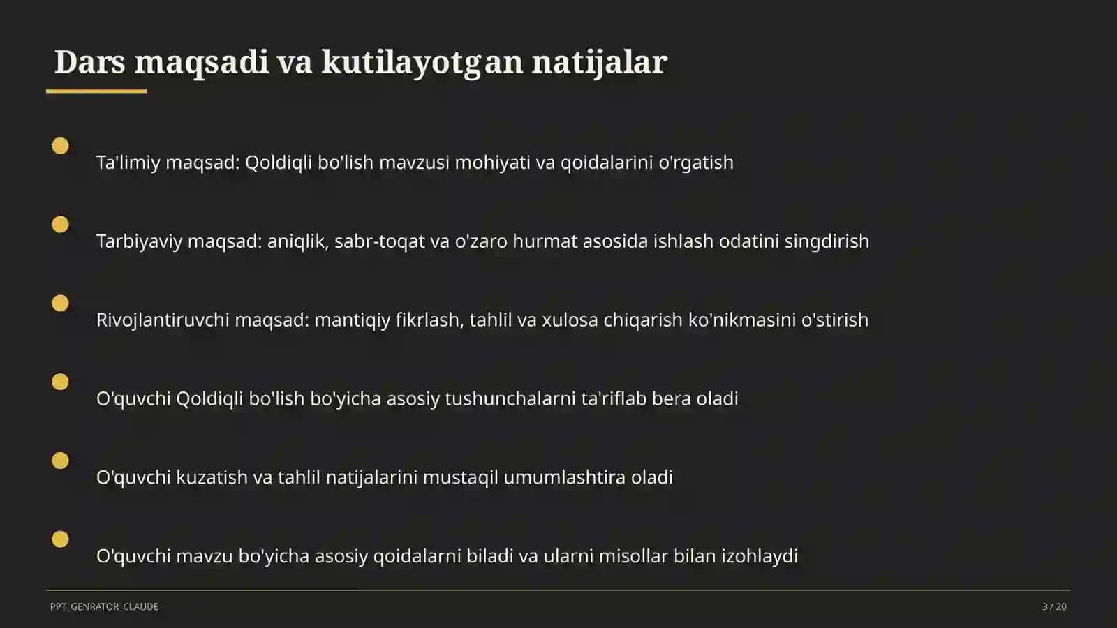 Qoldiqli bo'lish (3-sinf) 1