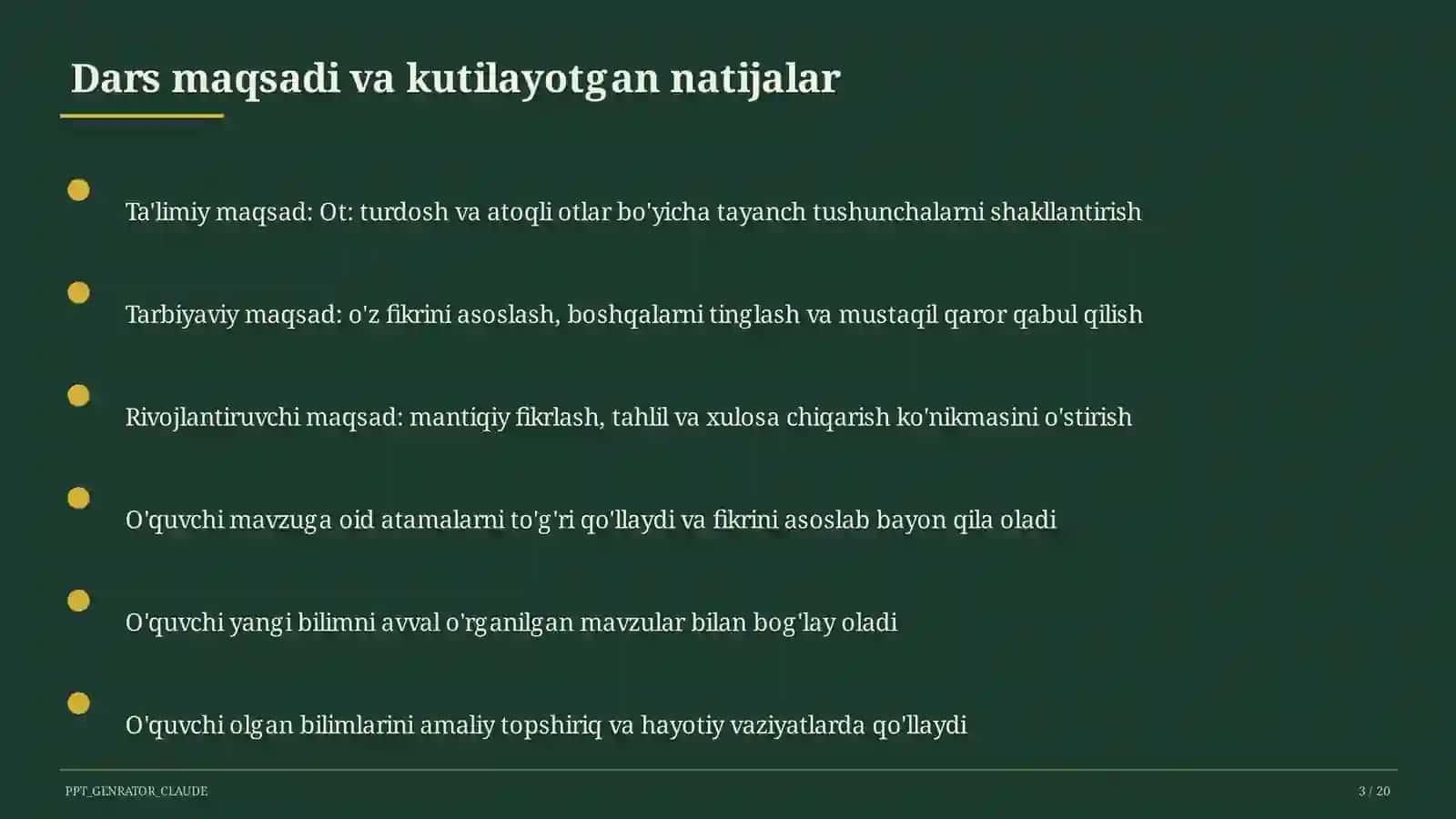 Ona tili (5–11) — metodik birlashma uchun 3