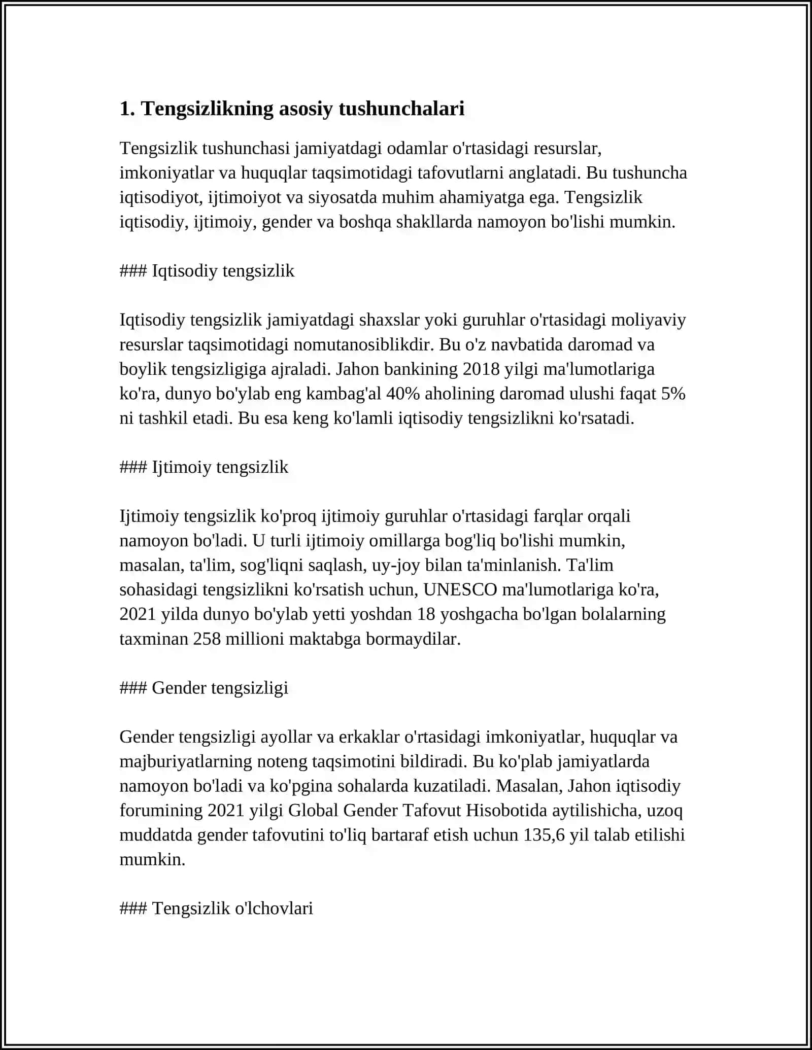 TENGSIZLIK.KATTA EMAS VA KICHIK EMAS BELGILARI 3-SINF KITOBIDAN 3