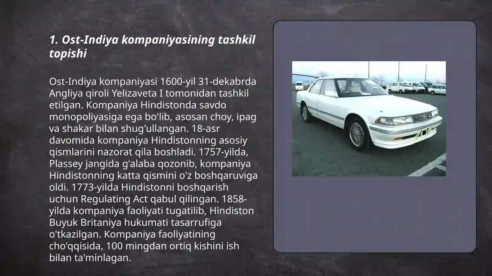 Ost-Indiya kompaniyasining Angliya tashqi siyosatida tutgan o’rni 3