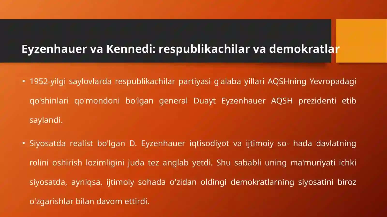 AQSH: yangi liderning paydo bo'lishi 3