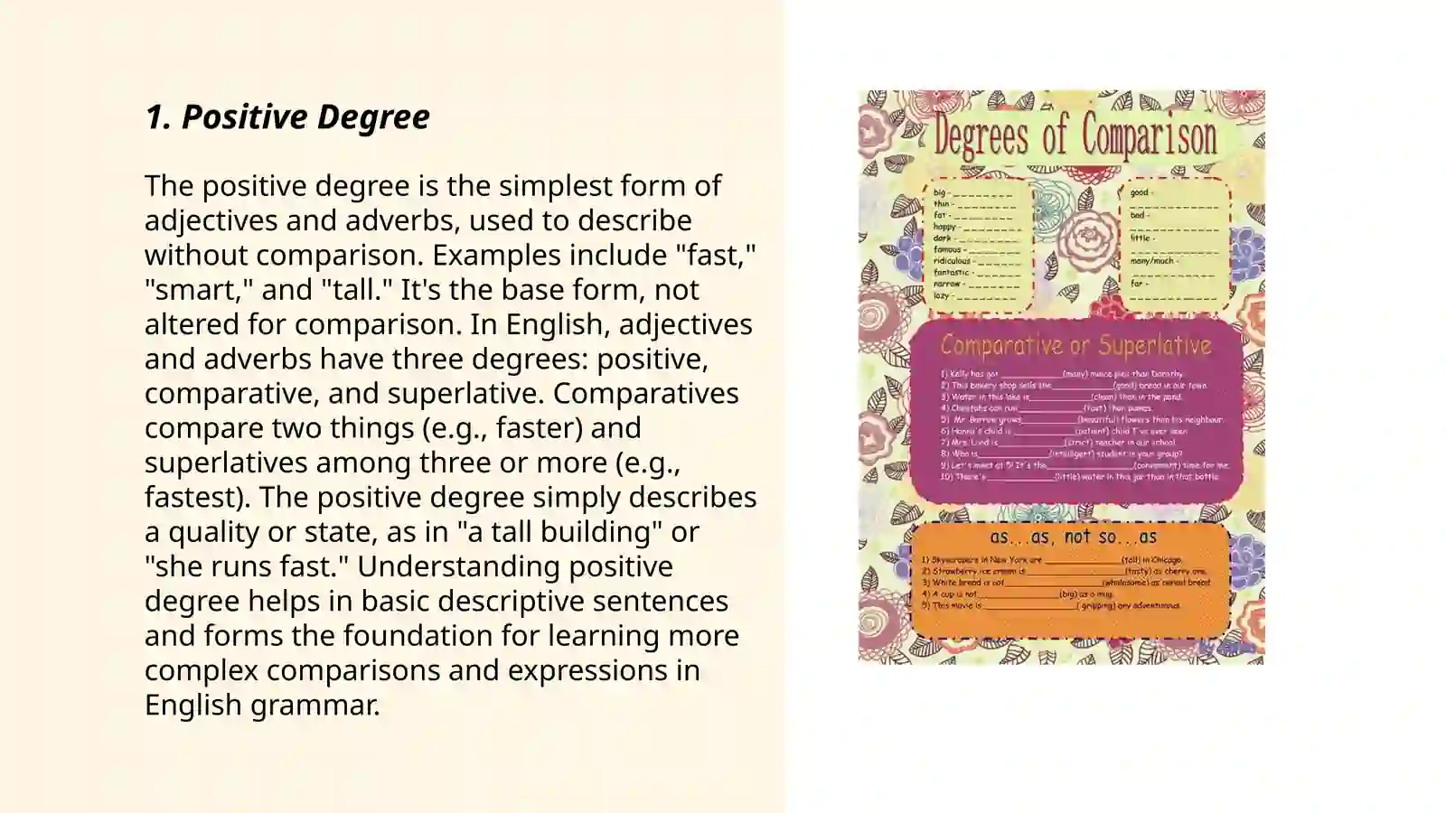 Adjective.Degrees of comparison 3