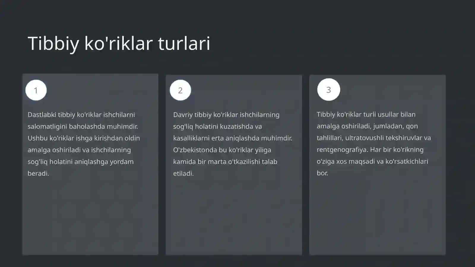 Dastlabki va davriy tibbiy ko'riklar 3