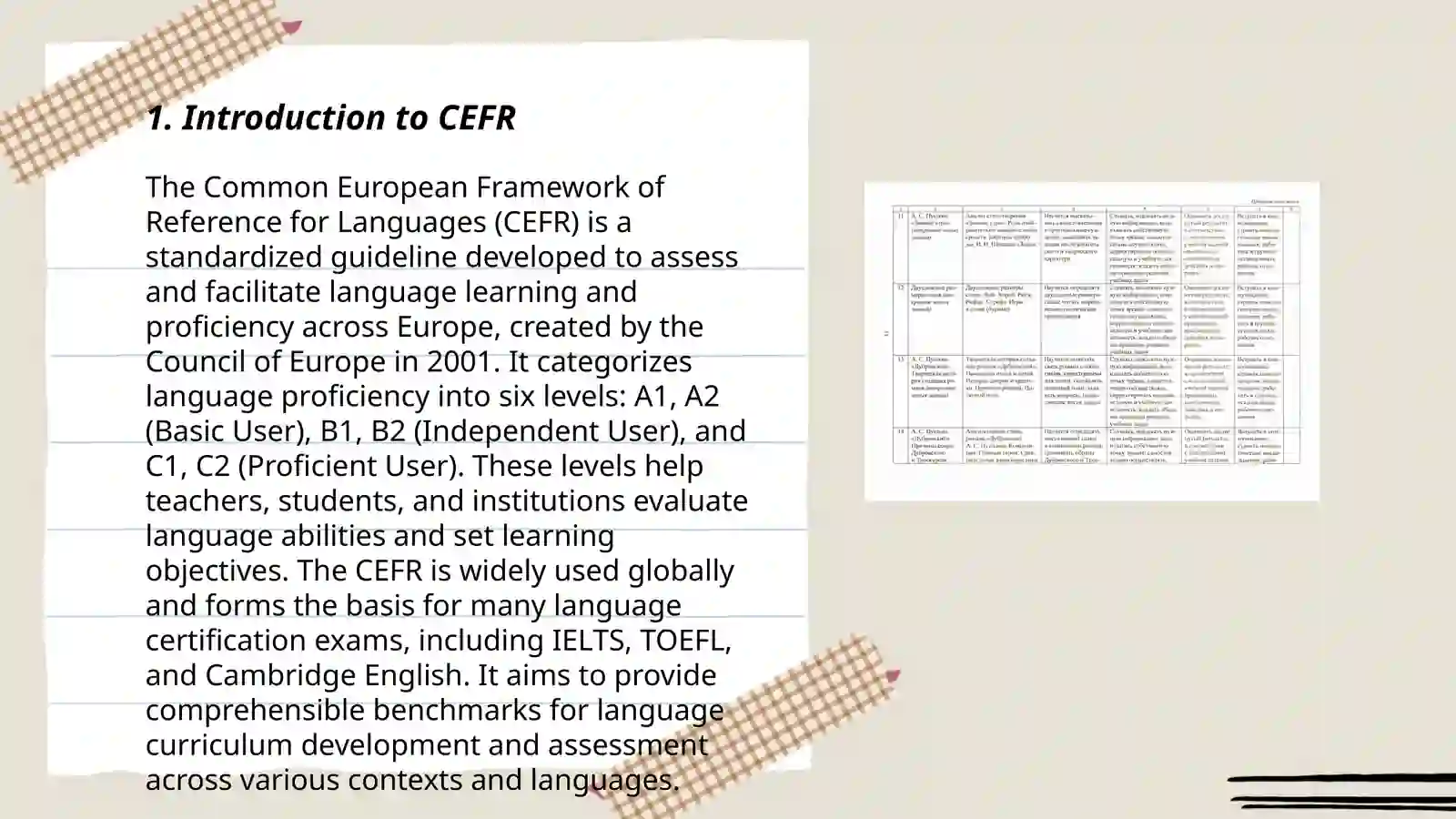 Introduction to CEFR 3