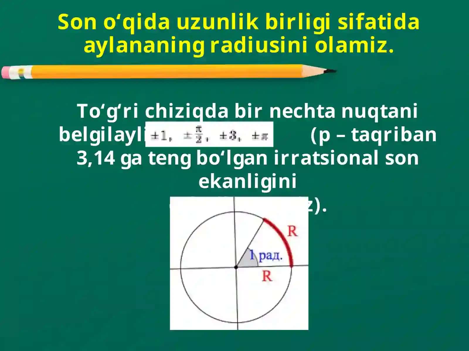 Burchakning   radian  o‘lchovi 3