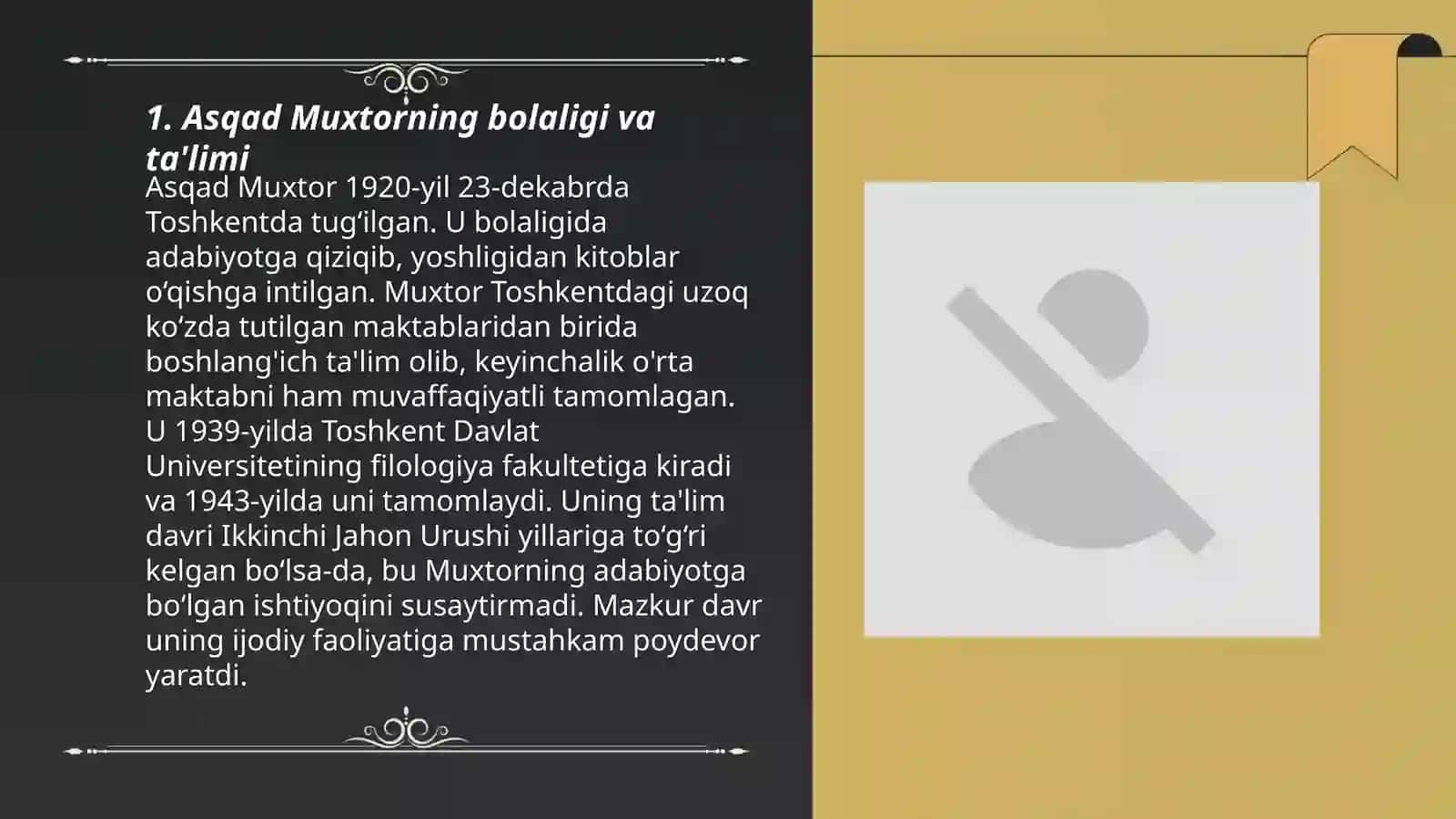 Asqad Muxtor hayoti va ijodi haqida 3