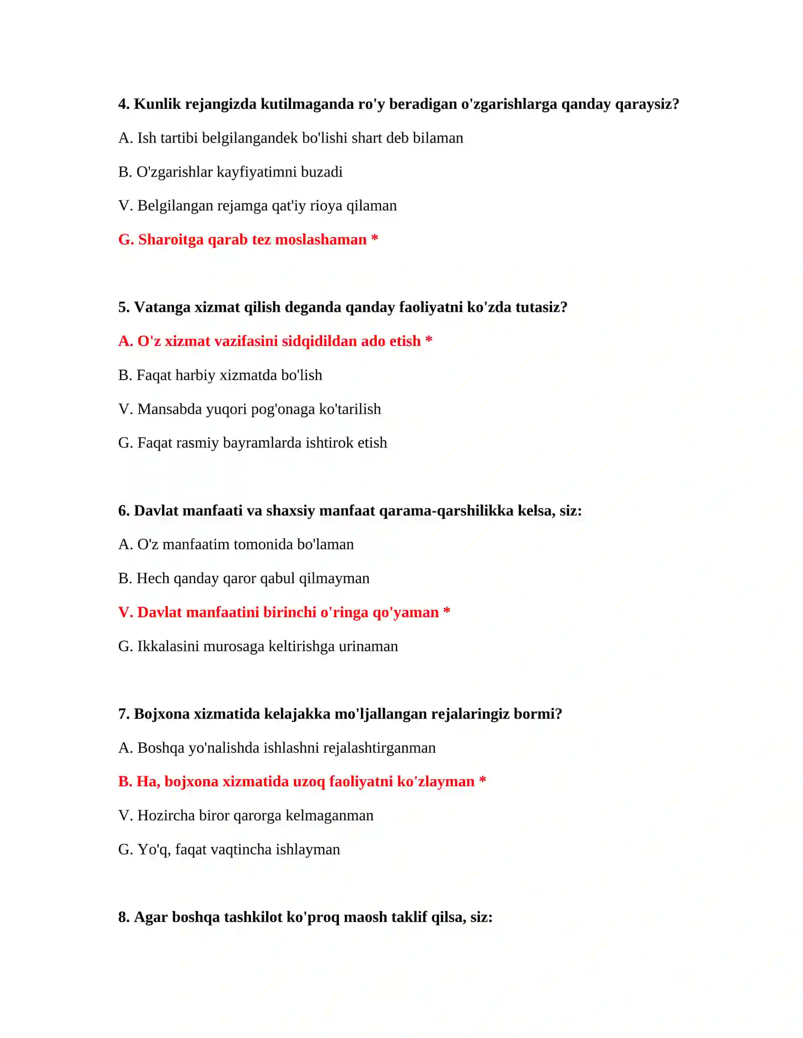 Bojxona xavfsizligi testlari 3