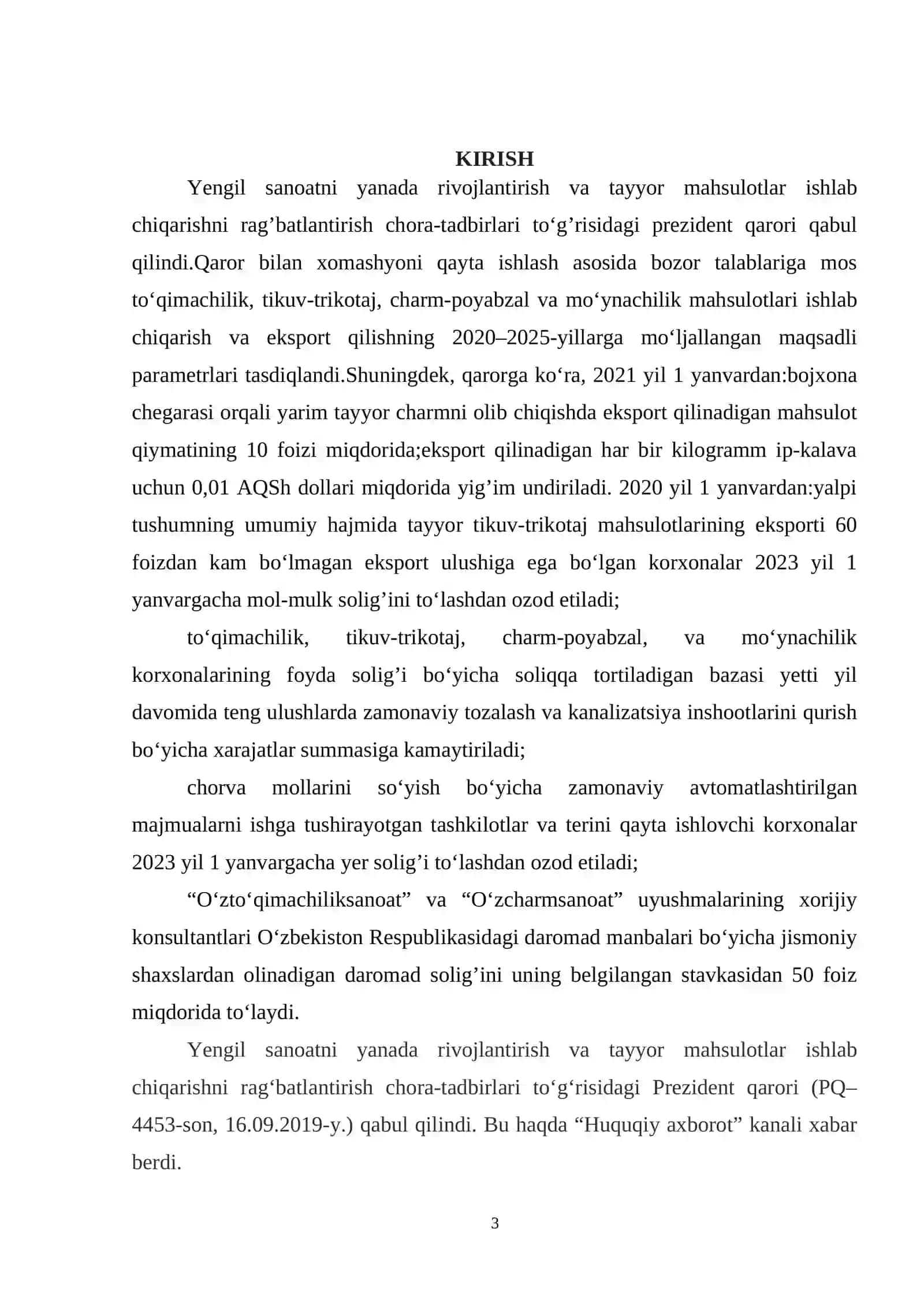 Samarqand viloyati Oqdaryo tumanida satin nanbuk assortimentdagi to‘qima ishlab chiqarish korxonasini loyihalash 3