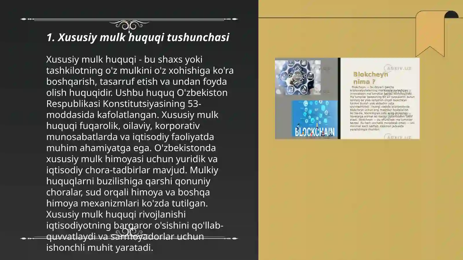 Xususiy va ommaviy mulk huquqi 3