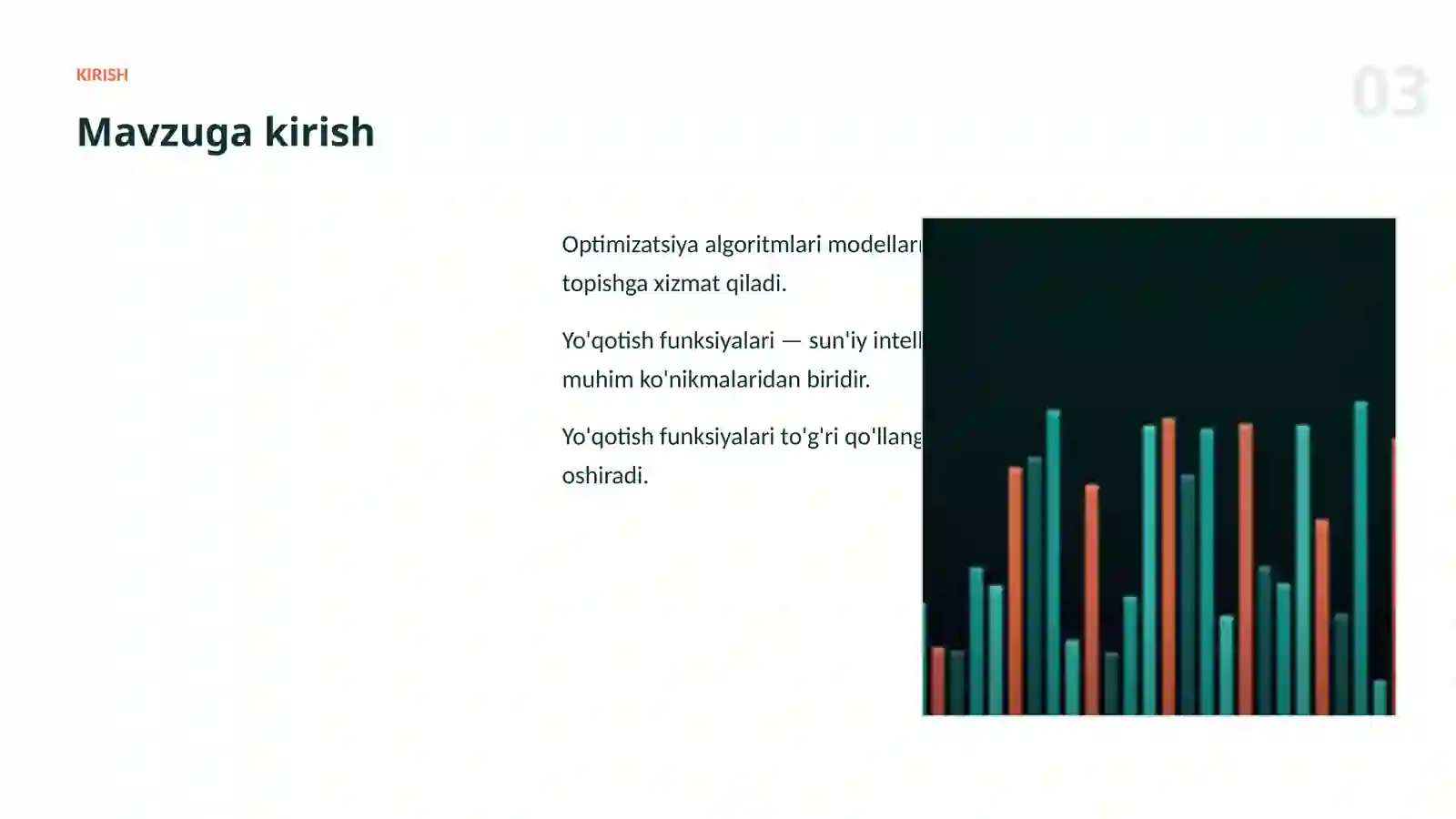 OPTIMIZATSIYA ALGORITMLARI 3