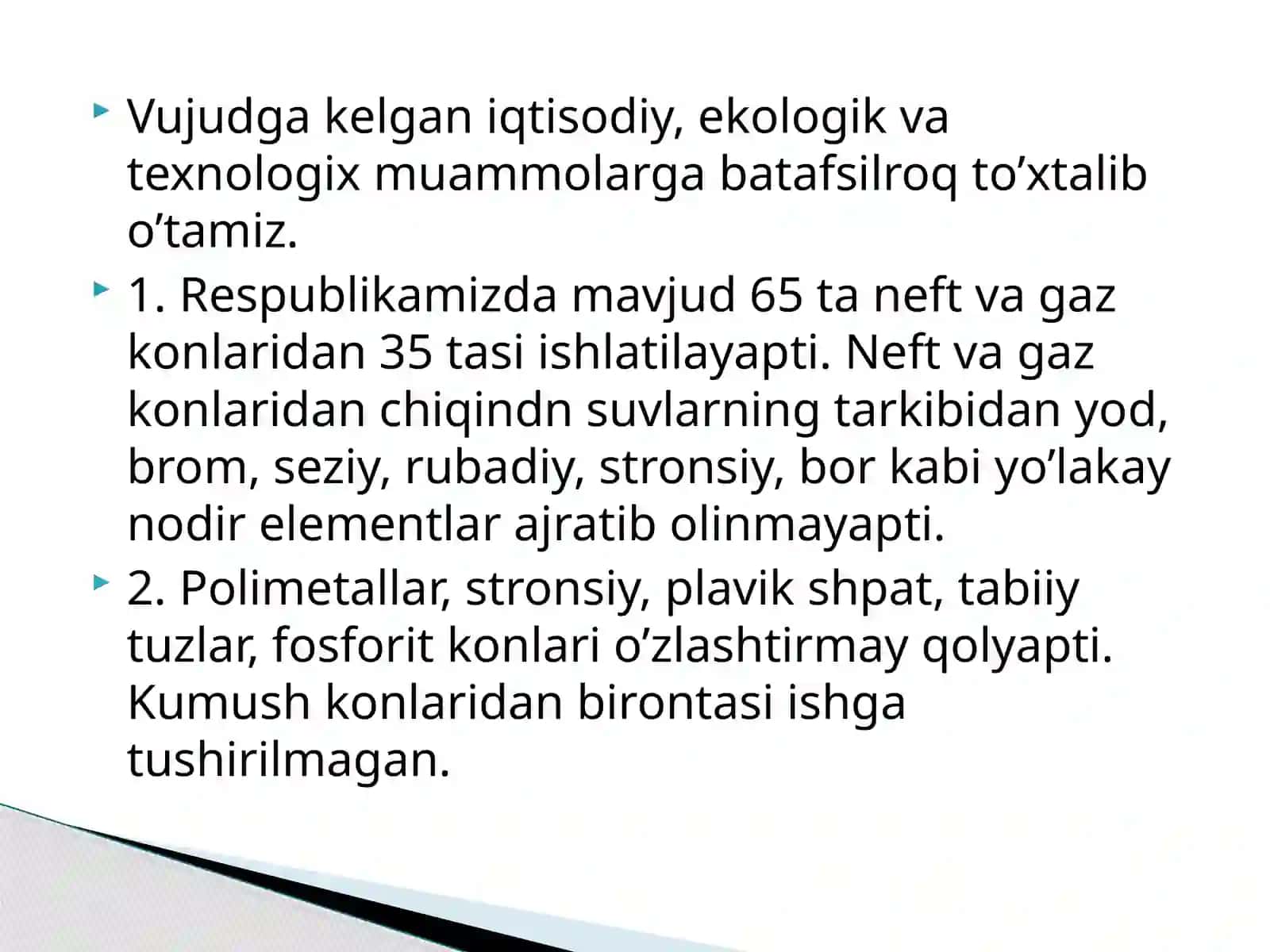 Neft-gaz sanoatikorxonalarida chiqindilar va ulardan samarali foydalanish muammolari 3