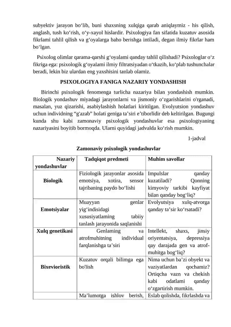 UMUMIY PSIXOLOGIYA FANINING PREDMETI, VAZIFALARI VA ILMIY TADQIQOT METODLARI 3