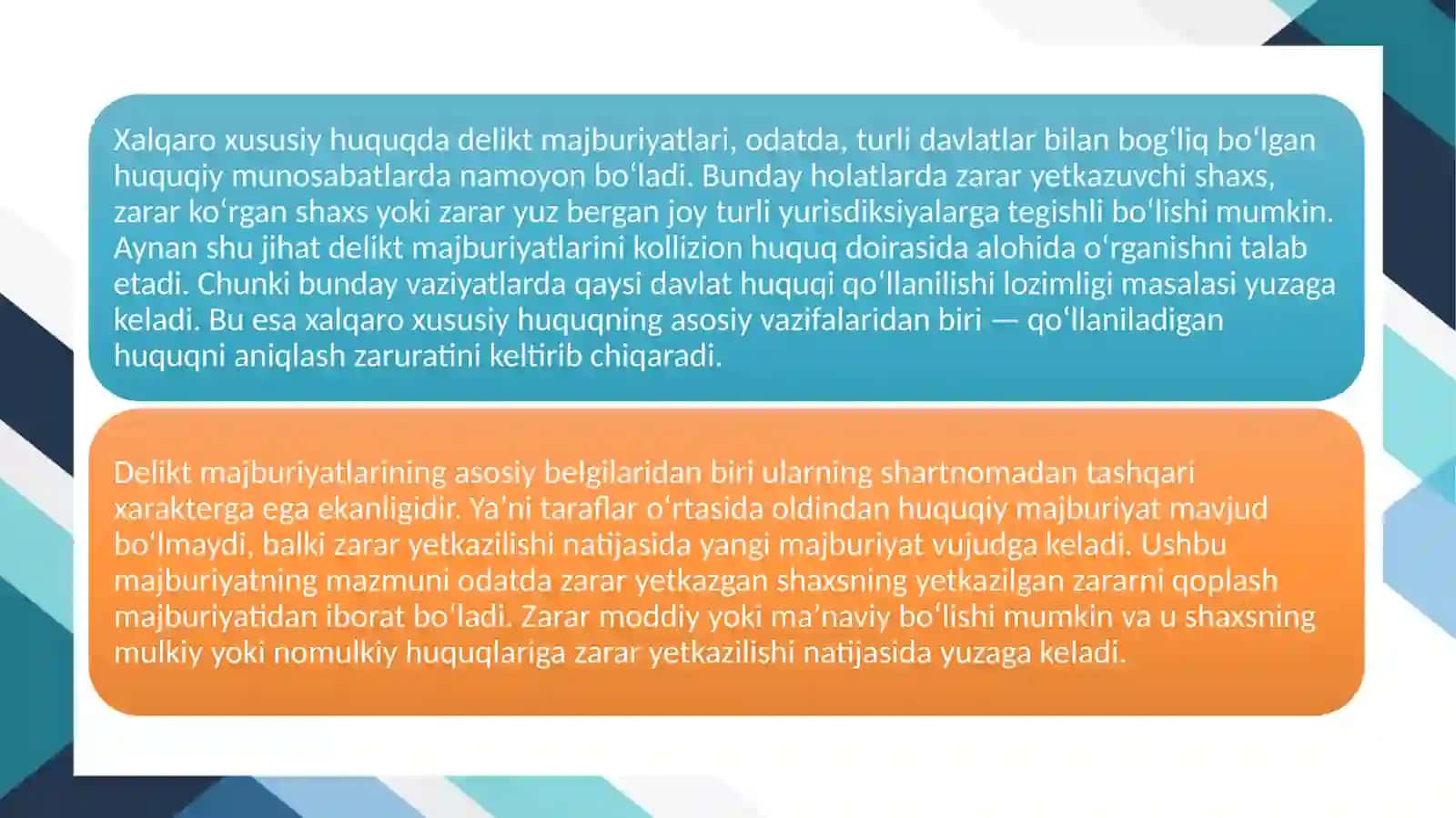 Deliktning kollizion masalalari 3