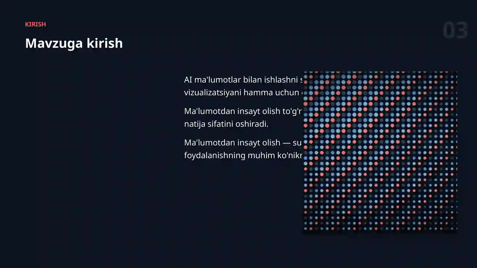 Ma'lumotlar bilan ishlash 3
