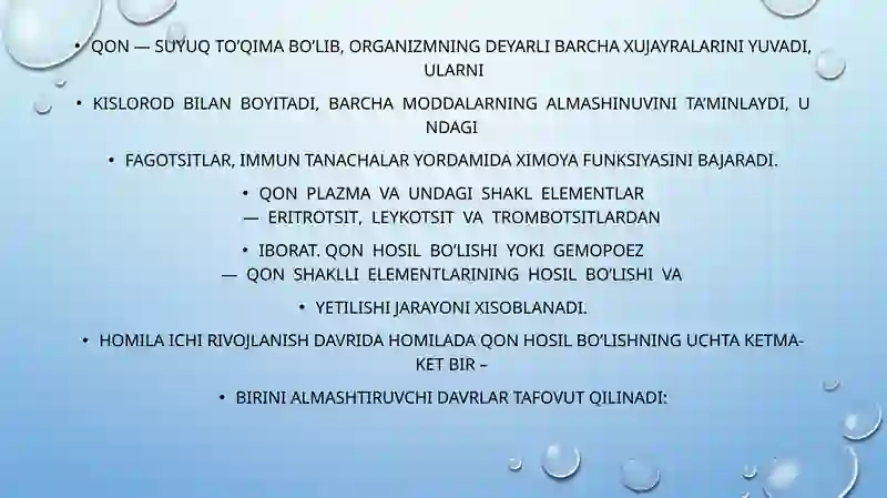 Bolalarda qon yaratish tizimi anatamo-fiziologik xususiyatlari 3