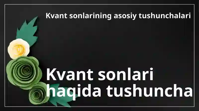 Kvant sonlari 3