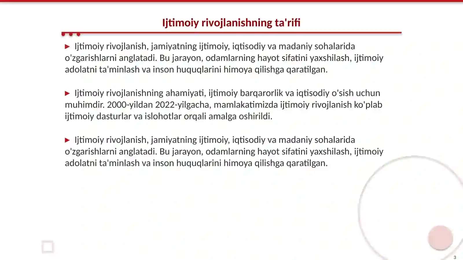2000 – 2022 yillarda mamlakatning ijtimoiy rivojlantirilshi 3