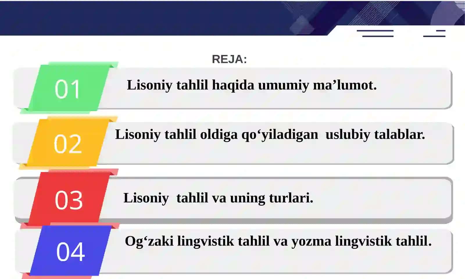 Lisoniy tahlil fanining maqsad va vazifasi.Lisoniy tahlil va uning turlari 3