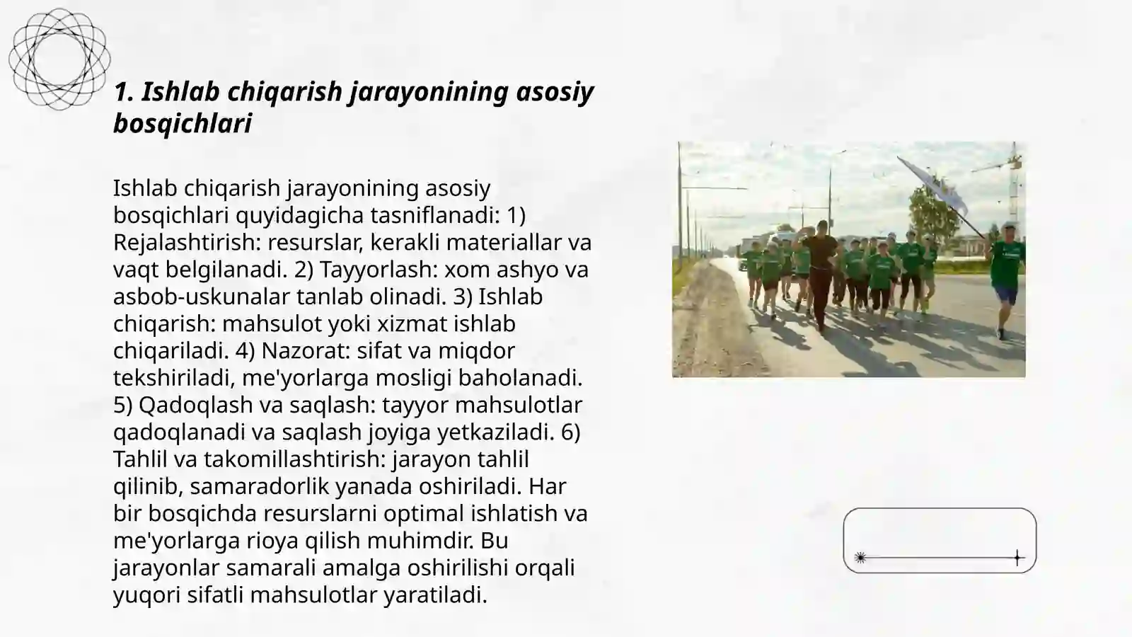 Ishlab chiqariw jarayoni, uning natijalari va samaradorligi 3